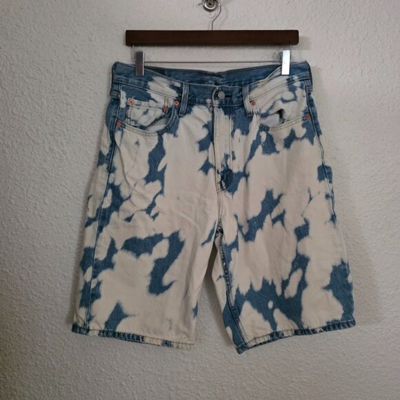 Levi's 469 Loose Bleach Wash Denim Shorts Men's Size 32 - Picture 1 of 8